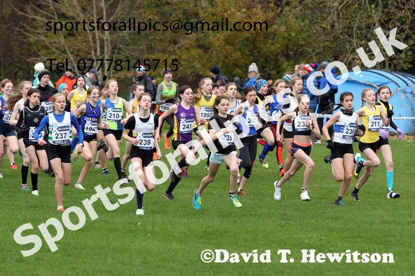 Girls under-13s, European Cross Country Championships Trials, Sefton Park, Liverpool. Photo: David T. Hewitson/Sports for All Pics